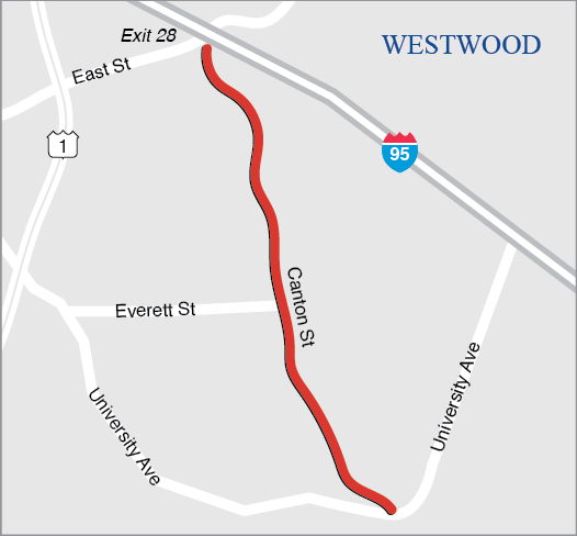 WESTWOOD-NORWOOD: RECONSTRUCTION OF CANTON STREET TO UNIVERSITY DRIVE, INCLUDING REHAB OF N-25-032=W-31-018 WESTWOOD-NORWOOD: RECONSTRUCTION OF CANTON STREET TO UNIVERSITY DRIVE, INCLUDING REHAB OF N-25-032=W-31-018